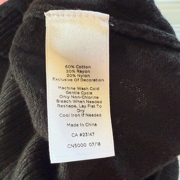 Talbots Petites black long sleeve pullover stretchy Christmas sweater size SP - Picture 7 of 8